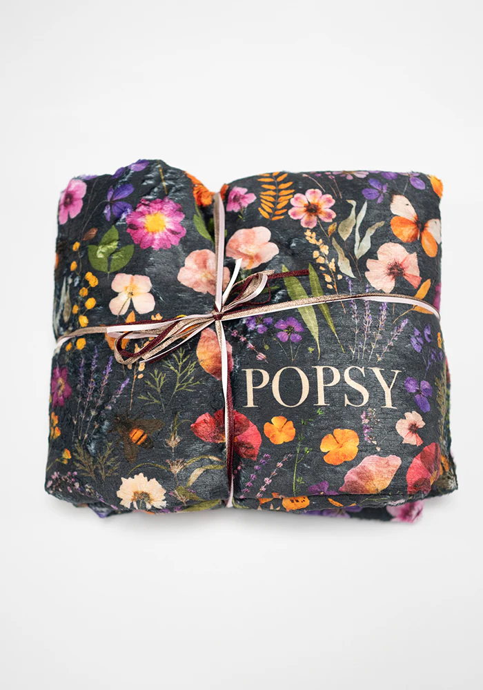 Pressed Floral Pop-under Plush Blanket - Image 4