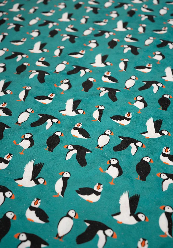 Puffin Print Jumbo Bath Sheet - Image 5