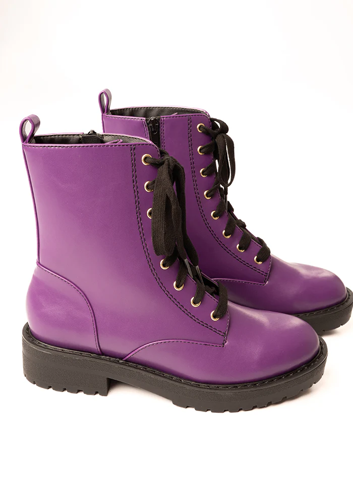 Purple Lace Up Boot - Image 2