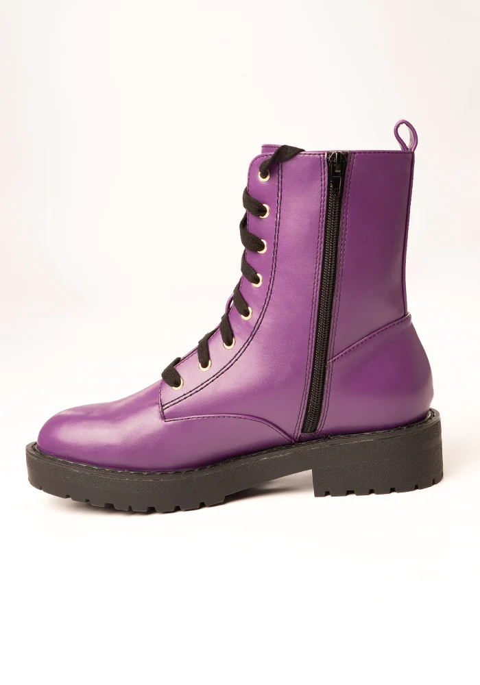 Purple Lace Up Boot - Image 5