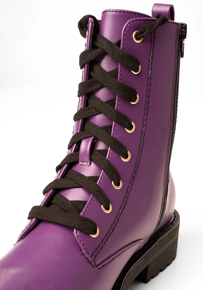 Purple Lace Up Boot - Image 6