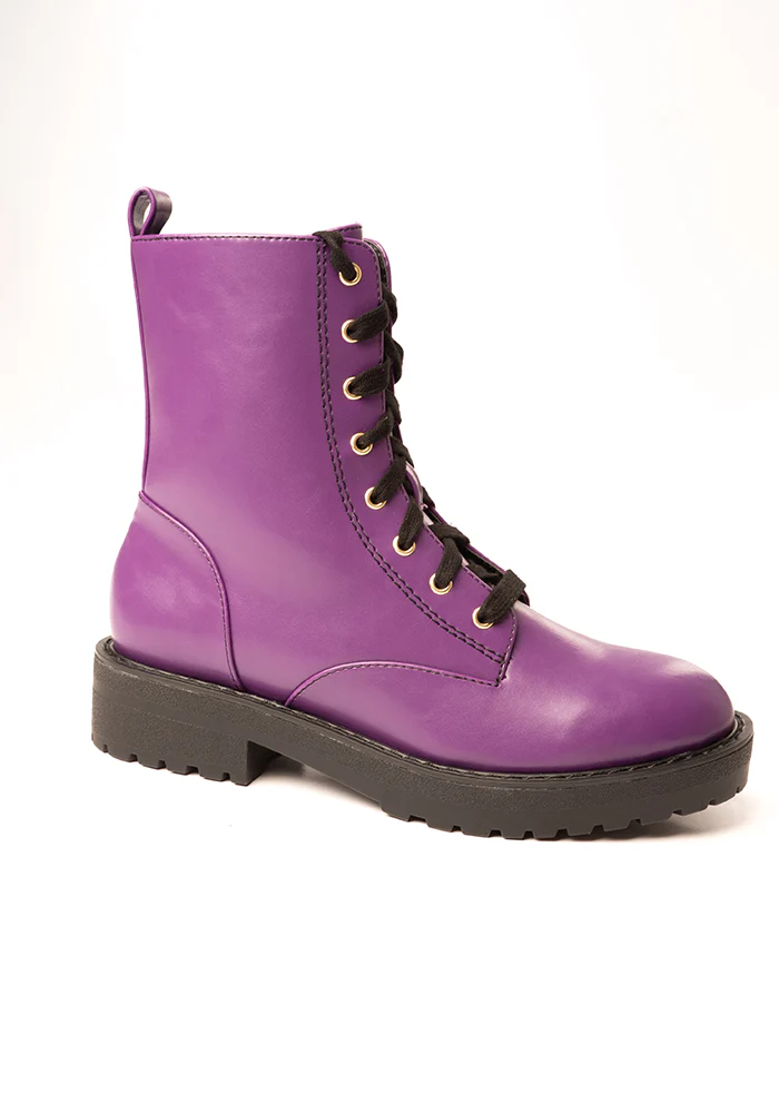 Purple Lace Up Boot - Image 7