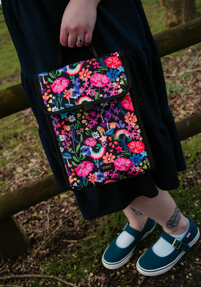 Garden Rainbow Floral Print Lunch Bag - Image 5