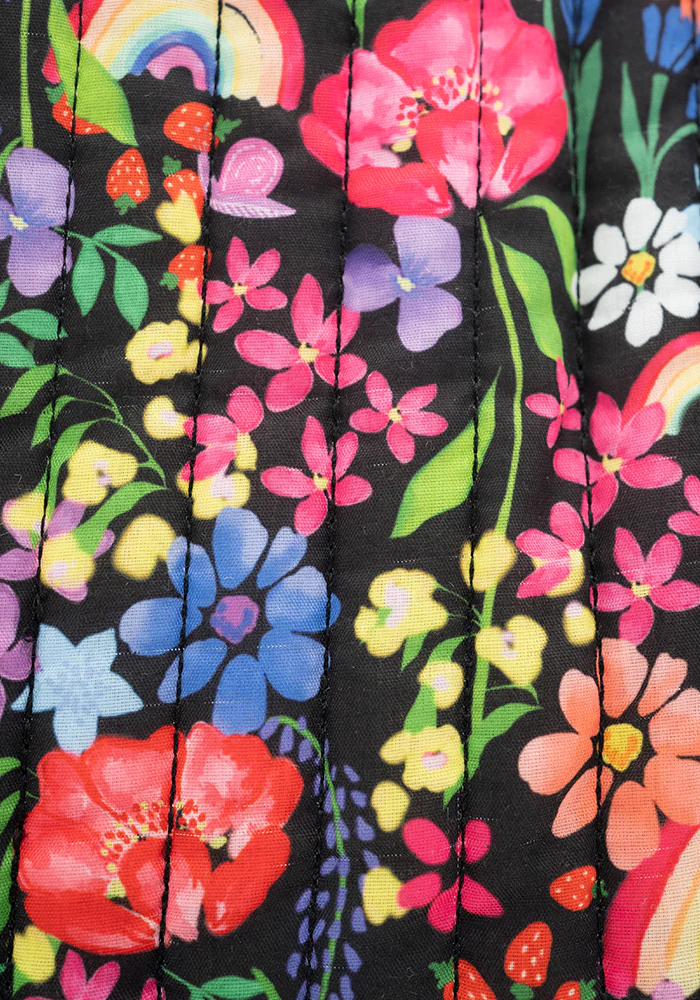 Garden Rainbow Floral Quilted Make Up Bag - Image 3