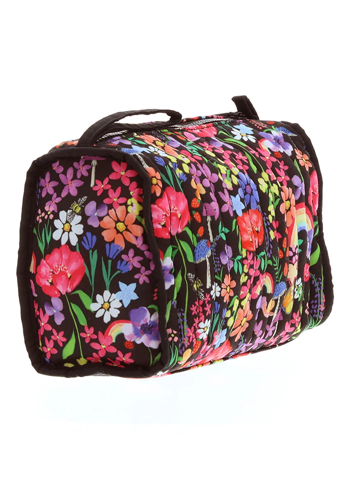 Garden Rainbow Floral Quilted Make Up Bag - Image 6