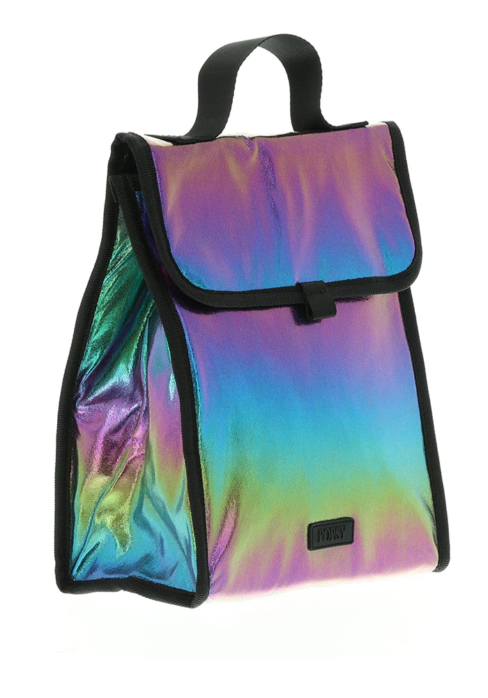 Rainbow Metallic Insulated Lunch Bag