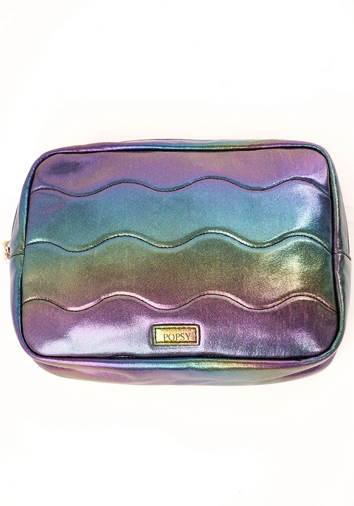 Rainbow Metallic Make up Bag