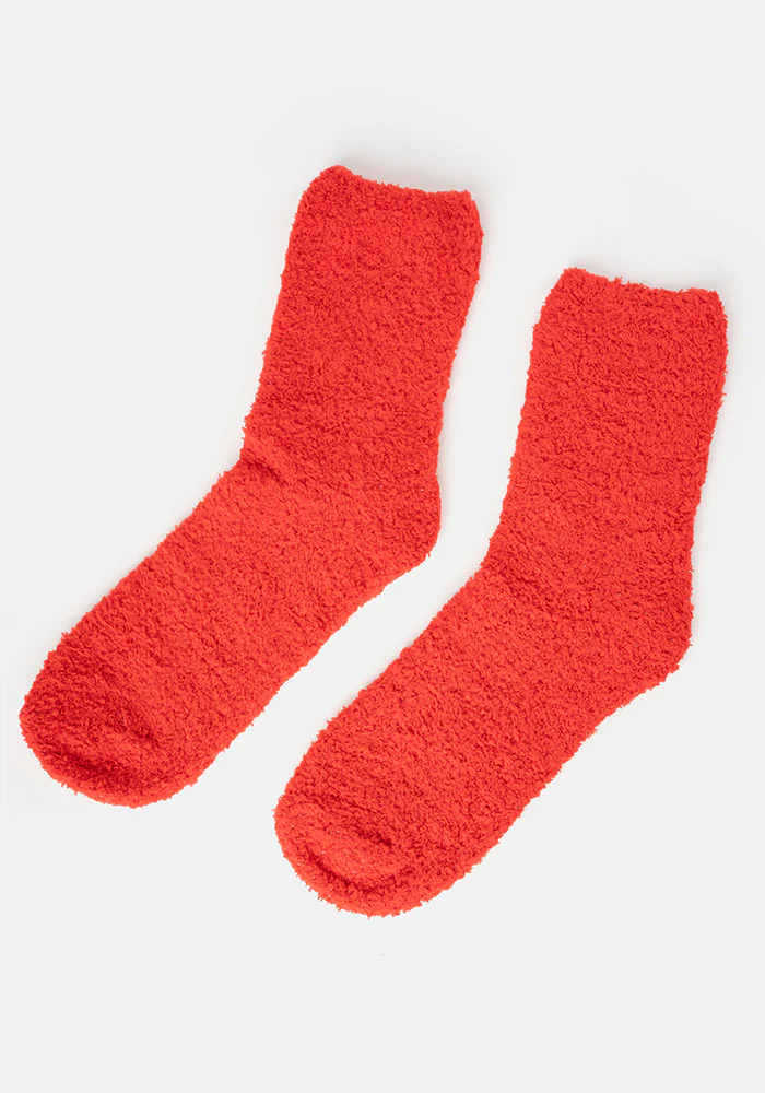 Red Fluffy Socks - Image 4