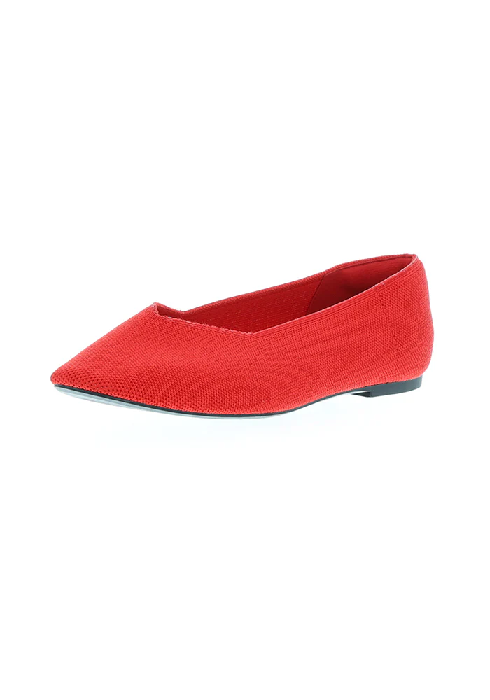 Red Knitted Ballet Pumps - Image 11