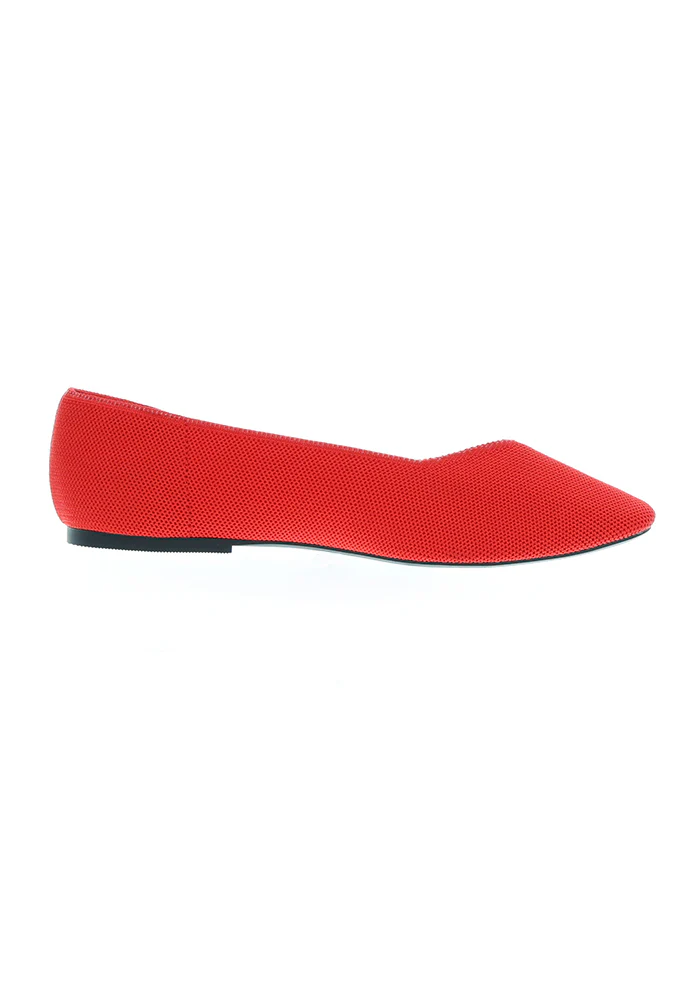 Red Knitted Ballet Pumps - Image 9