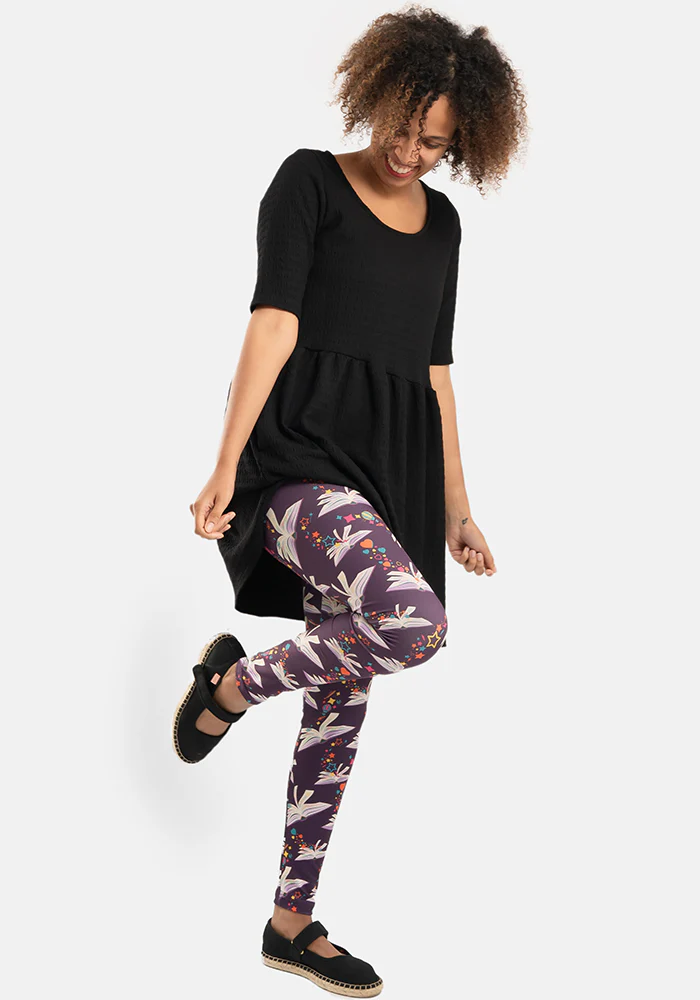 Rene Purple Book Print Popsy Leggings - Image 6