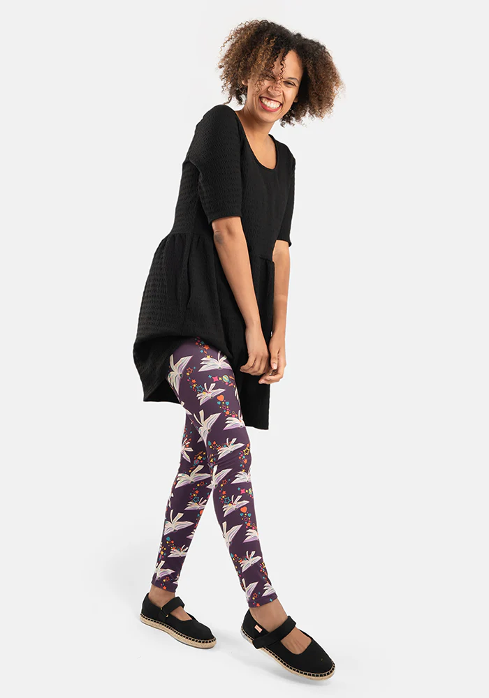 Rene Purple Book Print Popsy Leggings - Image 7