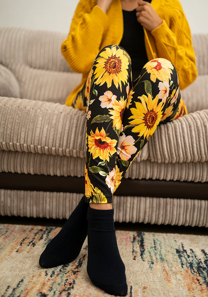 Rene Sunflower Print Popsy Leggings - Image 11