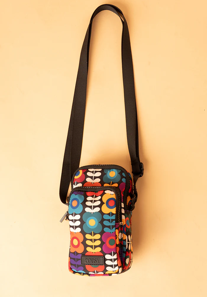 Retro Flower Print Phone Pocket Bag - Image 2