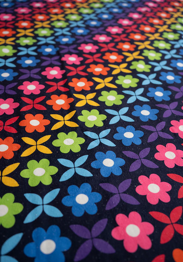 Retro Rainbow Print Large Towel - Image 4