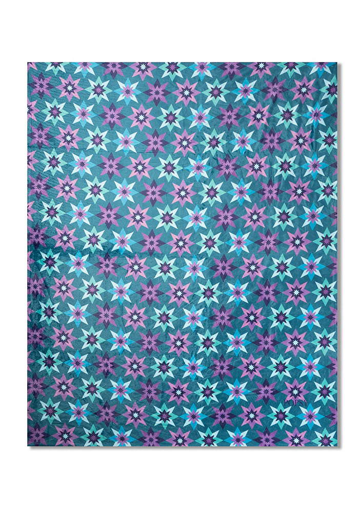 Retro Stars Print Pop-under Plush Blanket - Image 7