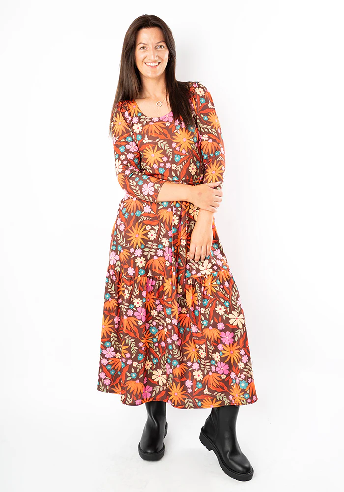 Ridgely Modern Floral Print Midaxi Dress - Image 4