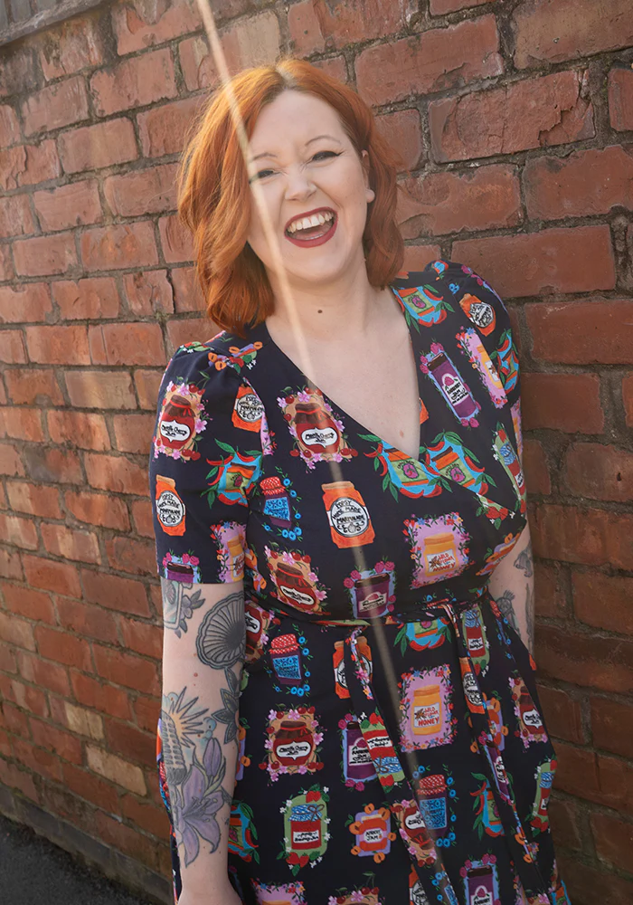 Rosalinda Jams & Preserves Print Cotton Midaxi Dress - Image 11