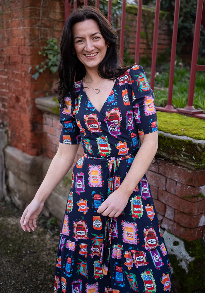Rosalinda Jams & Preserves Print Cotton Midaxi Dress - Image 3