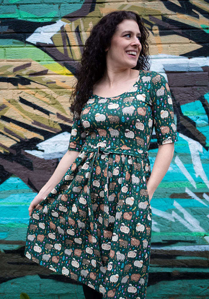 Sacha Sheep Print Cotton Dress - Image 4