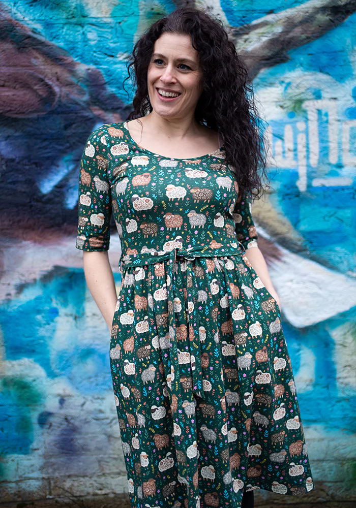 Sacha Sheep Print Cotton Dress - Image 7