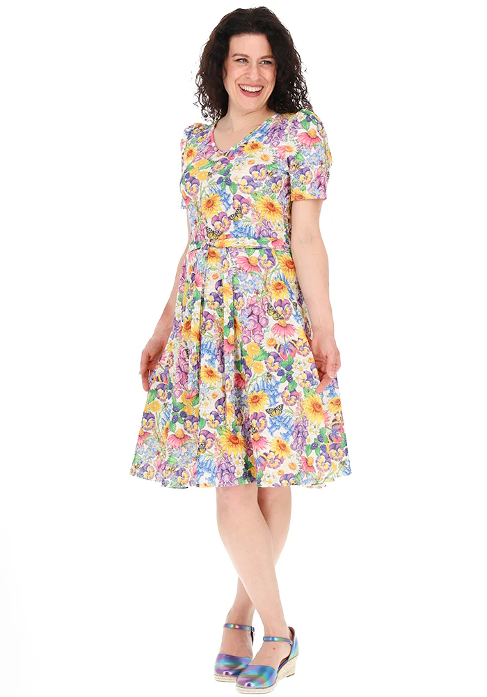 Sadie-Rae Cottage Garden Floral Print Dress - Image 5