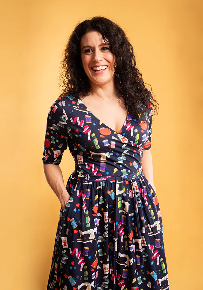 Sadira Sewing Print Midi Dress - Image 3