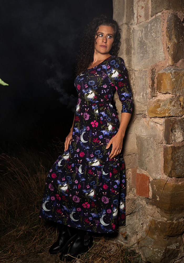 Selvina Bat Floral Print Cotton Midaxi Dress - Image 5