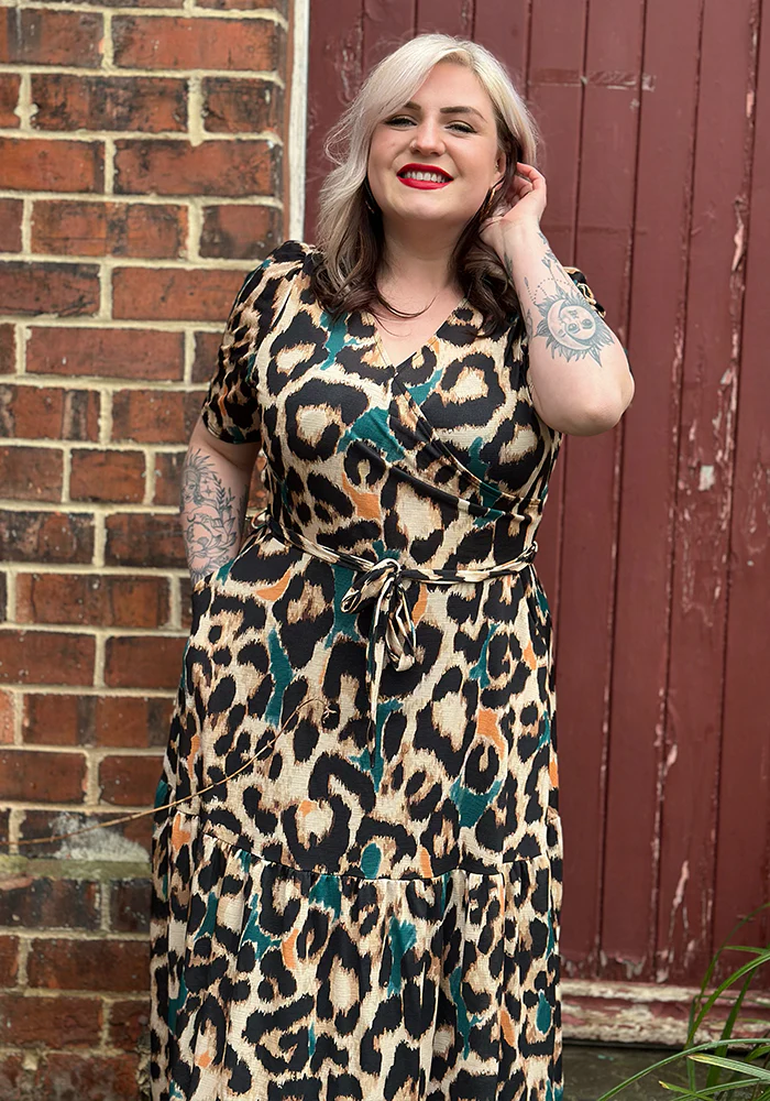 Sereena Large Scale Animal Print Midaxi Dress - Image 11