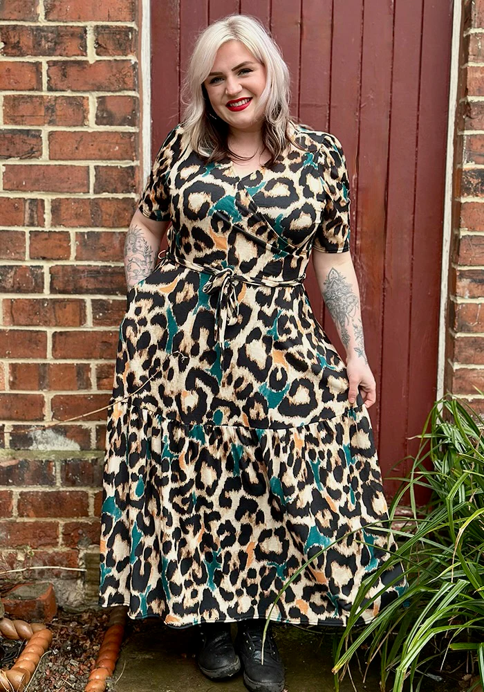Sereena Large Scale Animal Print Midaxi Dress - Image 3