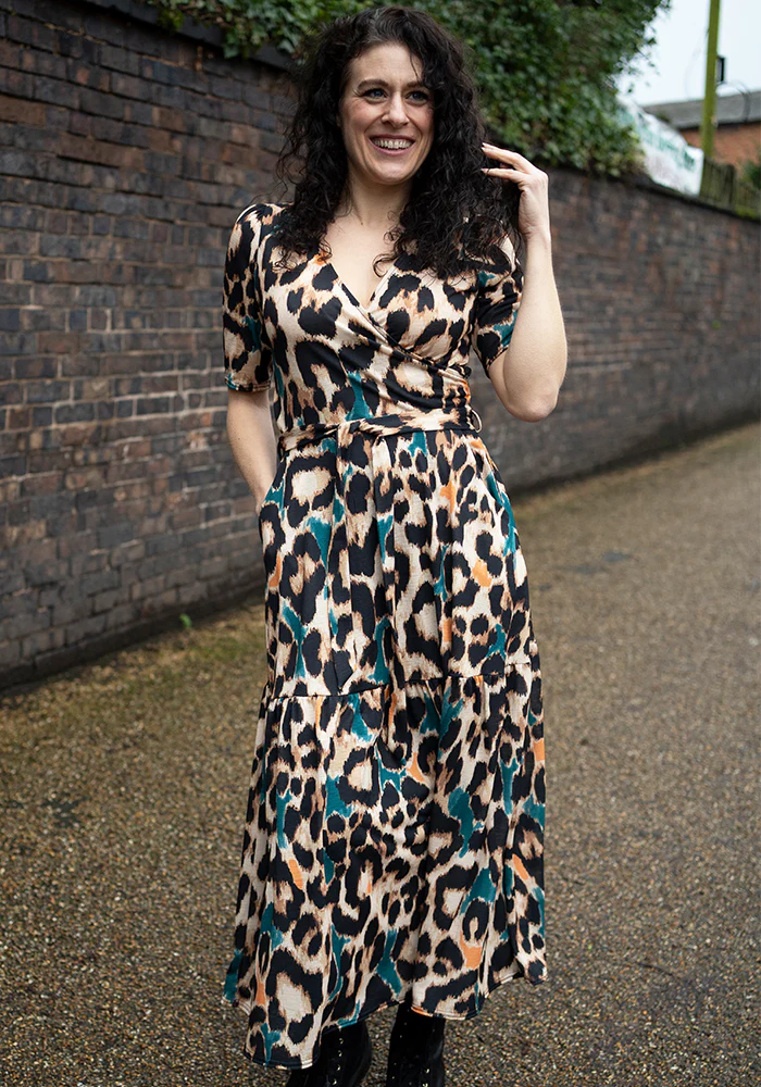 Sereena Large Scale Animal Print Midaxi Dress - Image 6