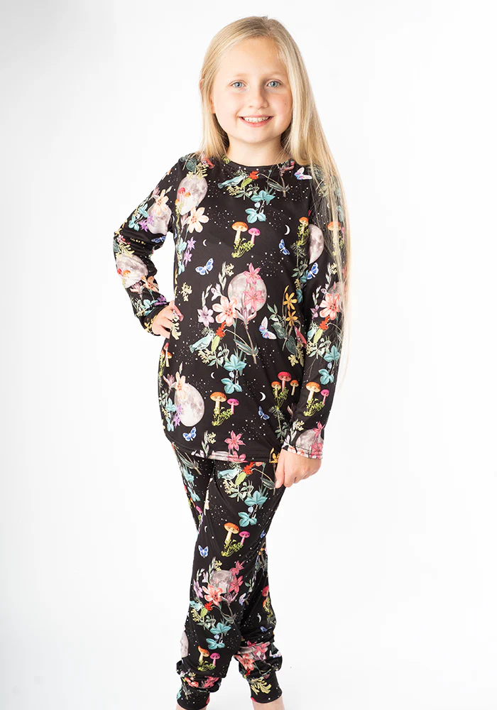 Children's Botanical Moon Print Pyjama Set (Shelbie)