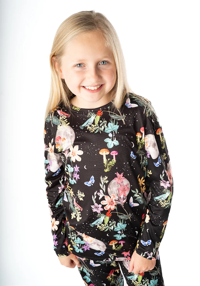 Children's Botanical Moon Print Pyjama Set (Shelbie) - Image 5