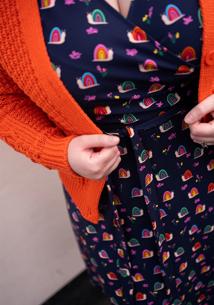 Sheridan Rainbow Snails Print Cotton Dress - Image 5
