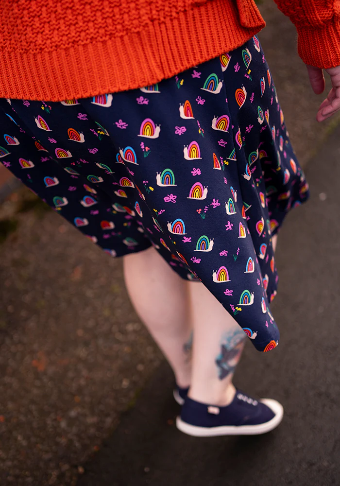 Sheridan Rainbow Snails Print Cotton Dress - Image 6