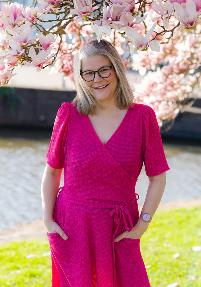 Sol Cerise Crinkle Tiered Hem Midaxi Dress - Image 3