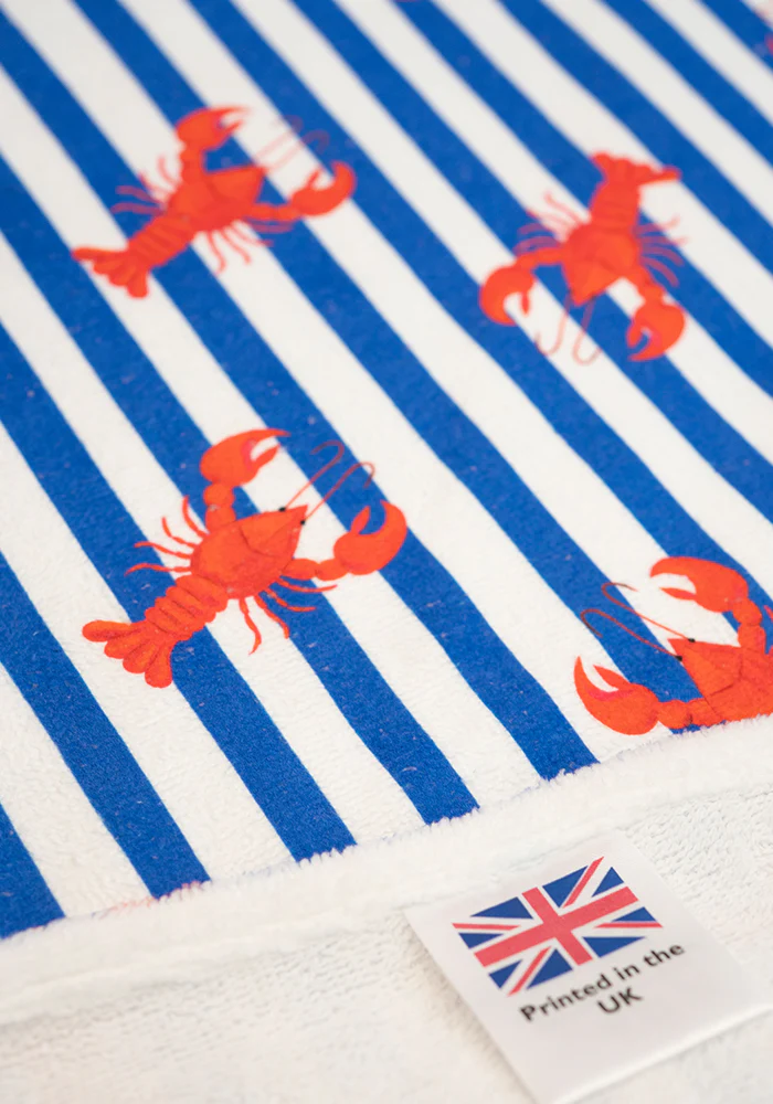 Stripe Lobster Print Jumbo Bath Sheet - Image 4