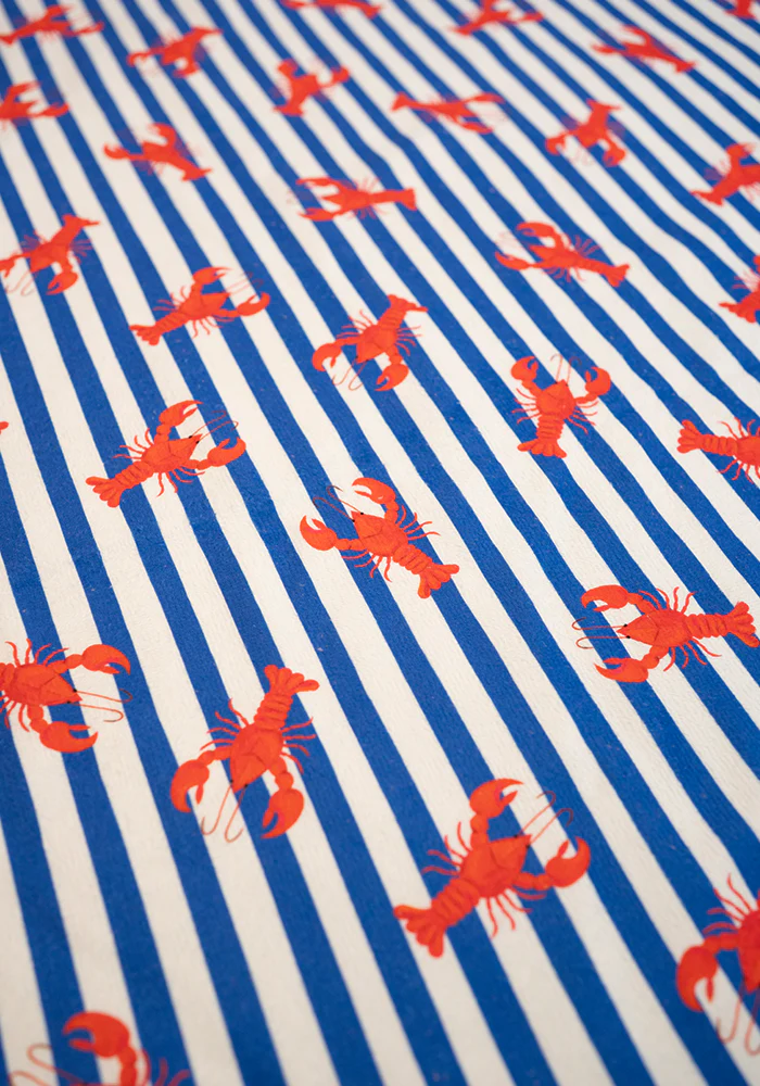 Stripe Lobster Print Jumbo Bath Sheet - Image 5