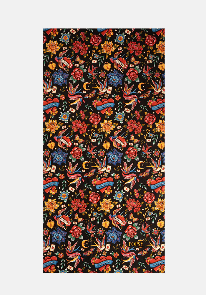 Tattoo Print Large Towel
