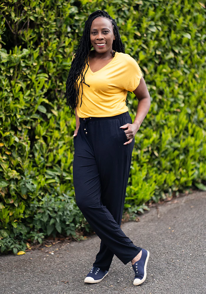 Taylen Navy Harem Pants - Image 3
