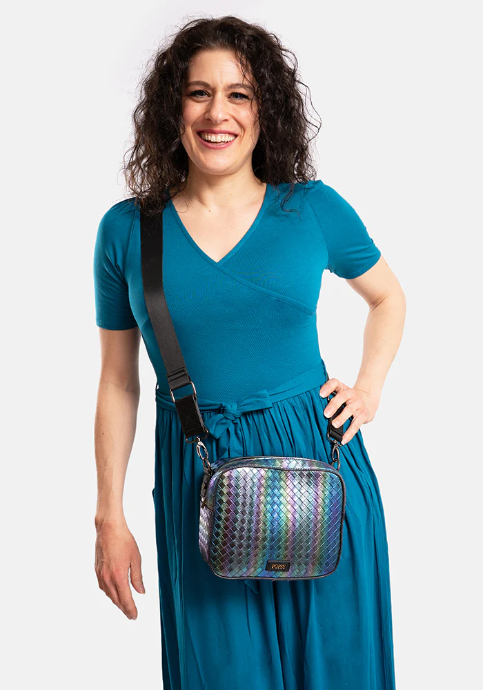 Tess Teal Viscose Midaxi Dress - Image 4