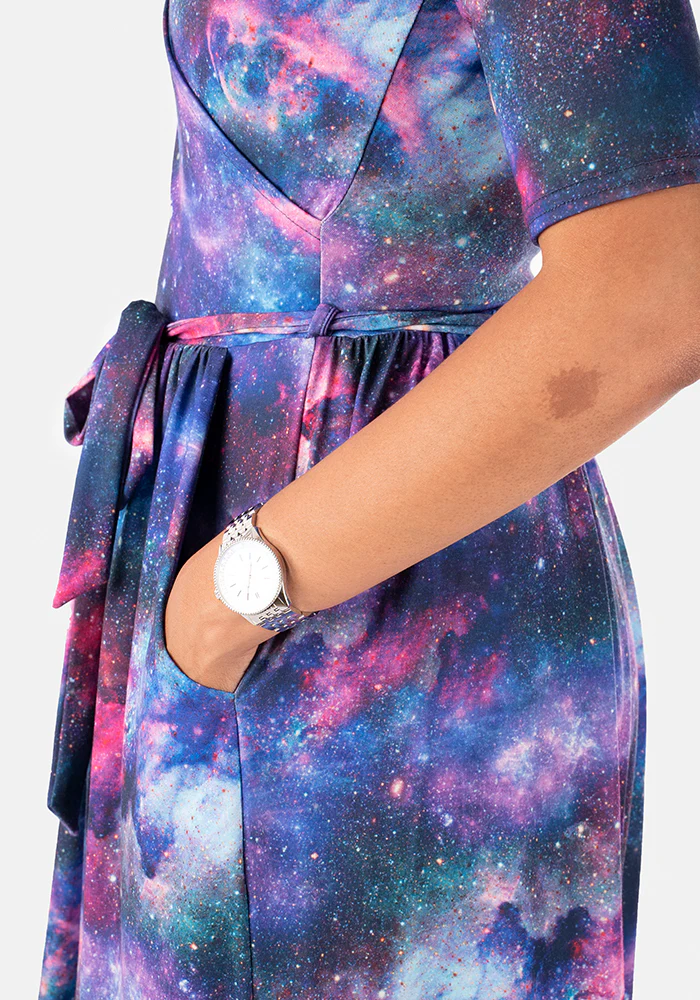 Themis Galaxy Print Midi Dress - Image 4