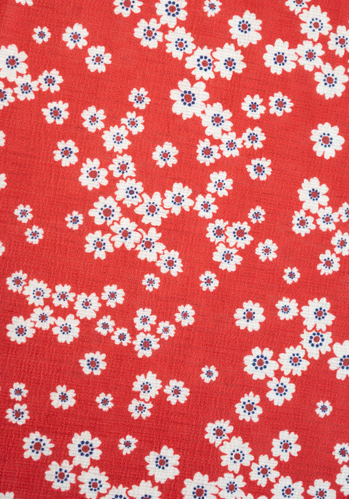 Thia Red Ditsy Floral Print Dress - Image 2
