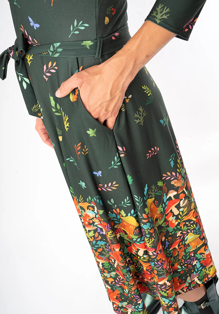 Tillia Woodland Tea Party Border Print Midi Dress - Image 7