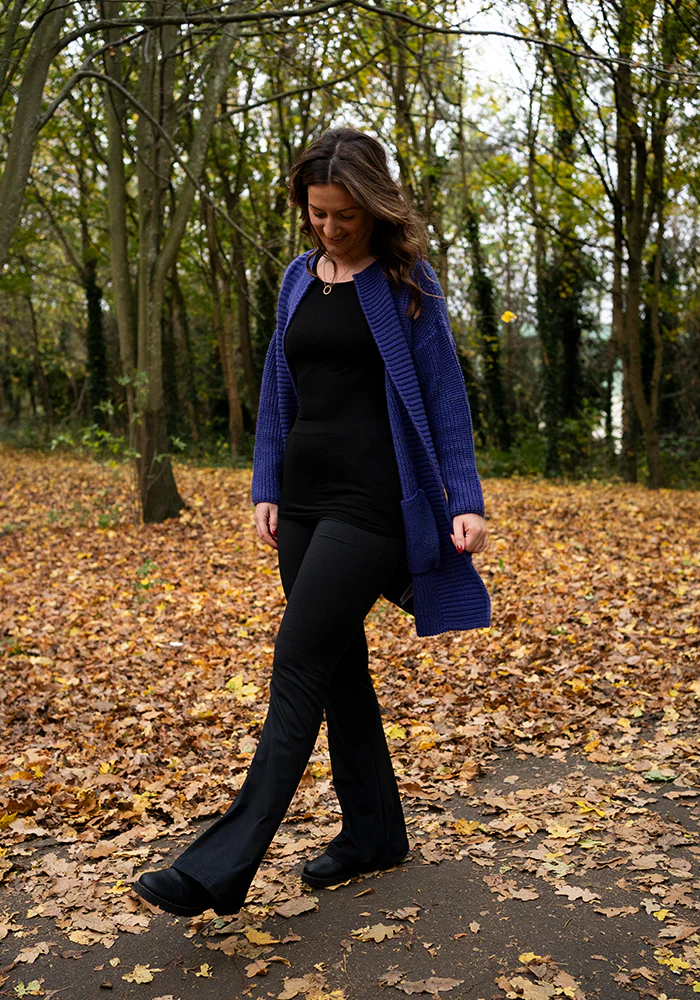 Tina Black Full Leg Flare Leggings - Image 6