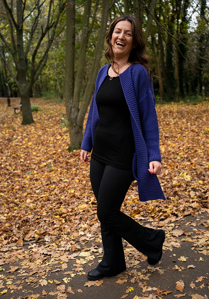 Tina Black Full Leg Flare Leggings - Image 7