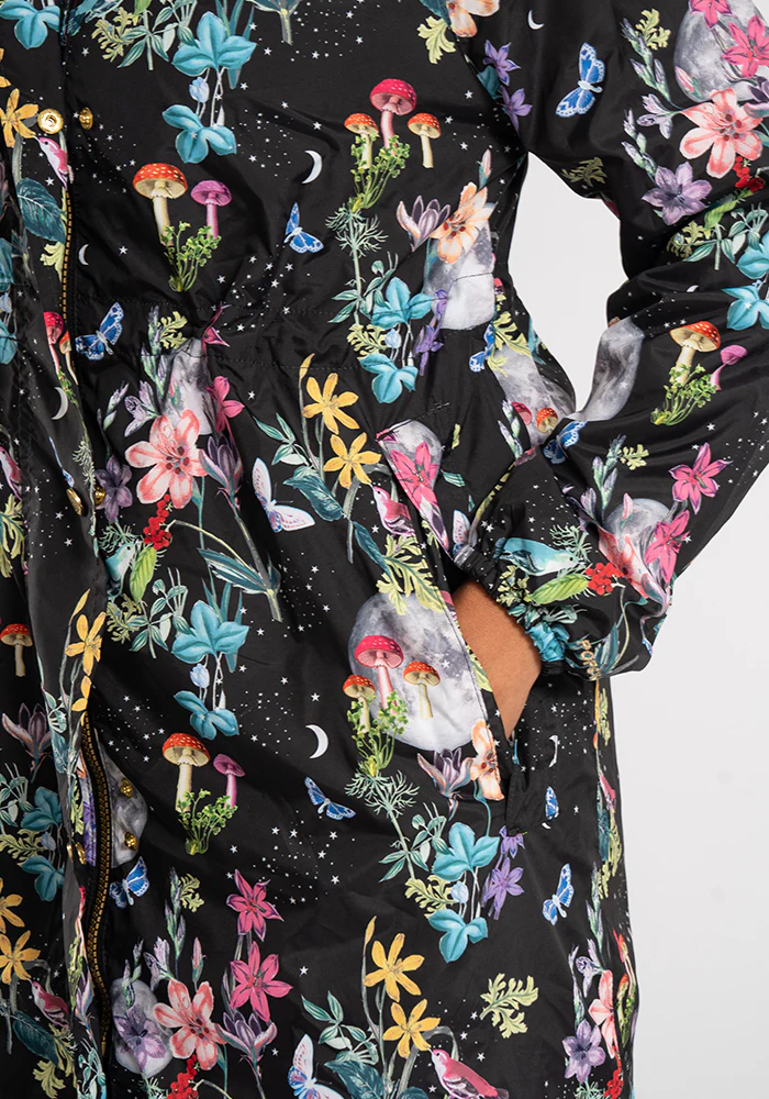 Midnight Botanical Print Popsy Coat - Image 6