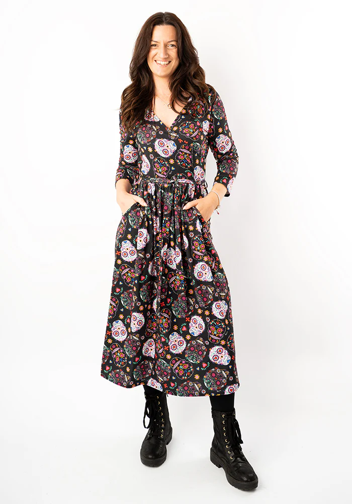 Veya Skull Print Midi Dress - Image 3