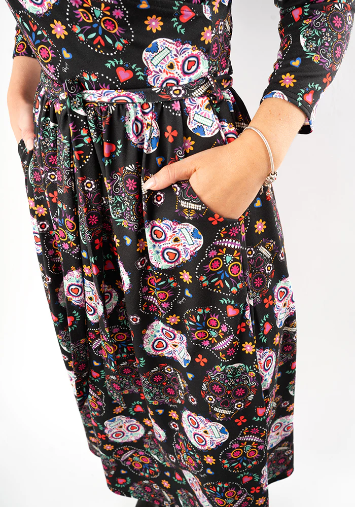 Veya Skull Print Midi Dress - Image 5
