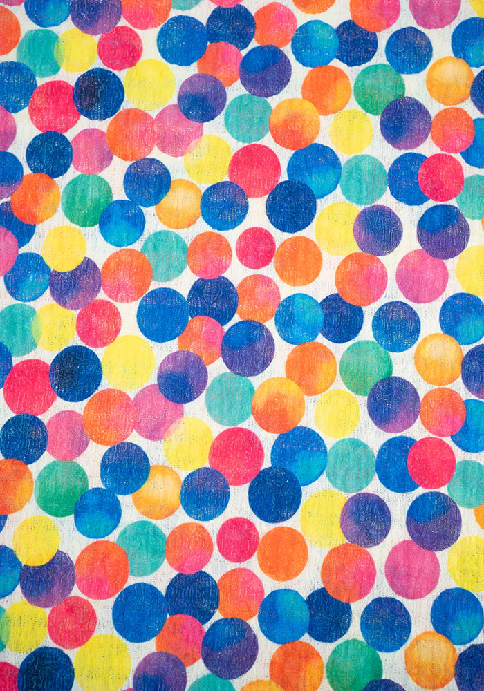 Vina Spots Rainbow Print Tunic (Cream) - Image 2